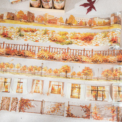 Maple Leaves Falling On The Path All Tape