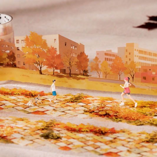Maple Leaves Falling On The Path All Tape