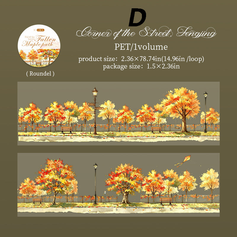 Maple Leaves Falling On The Path All Tape
