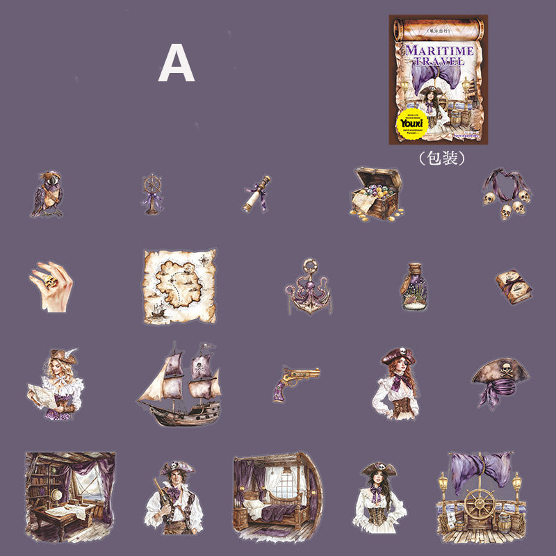 Maritime Travel Sticker 20pcs