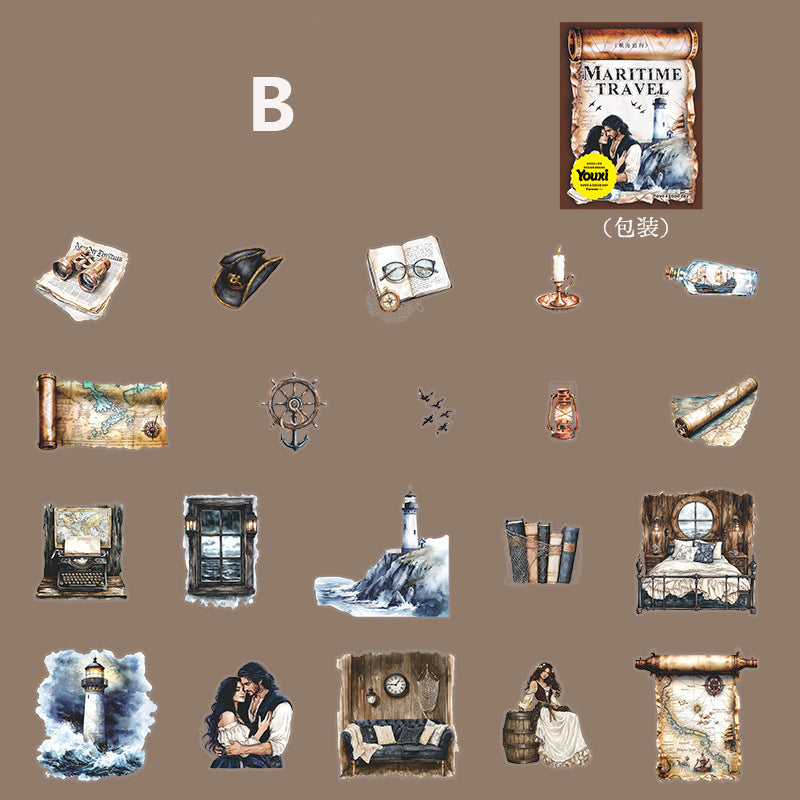Maritime Travel Sticker 20pcs