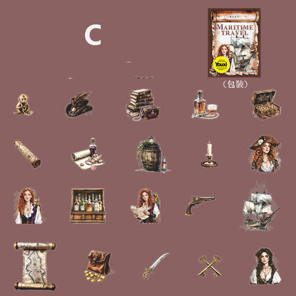 Maritime Travel Sticker 20pcs