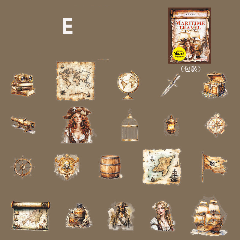 Maritime Travel Sticker 20pcs