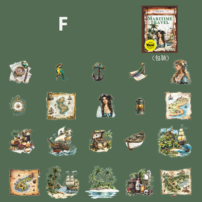 Maritime Travel Sticker 20pcs
