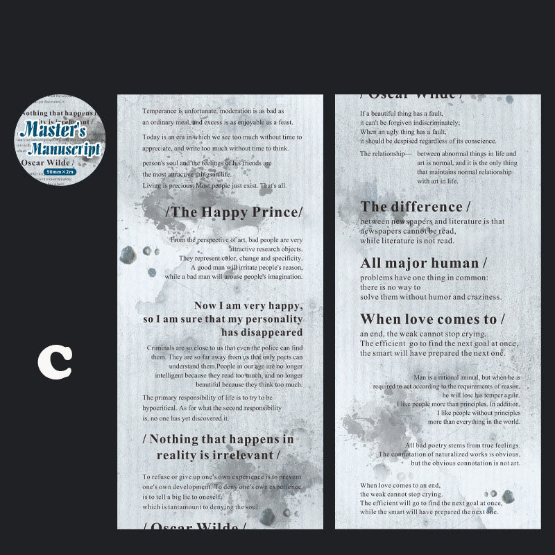 Master's Manuscript Washi Tape