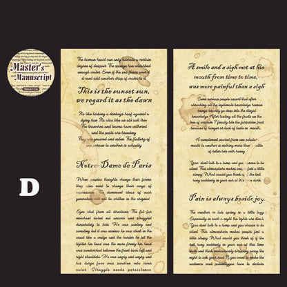 Master's Manuscript Washi Tape