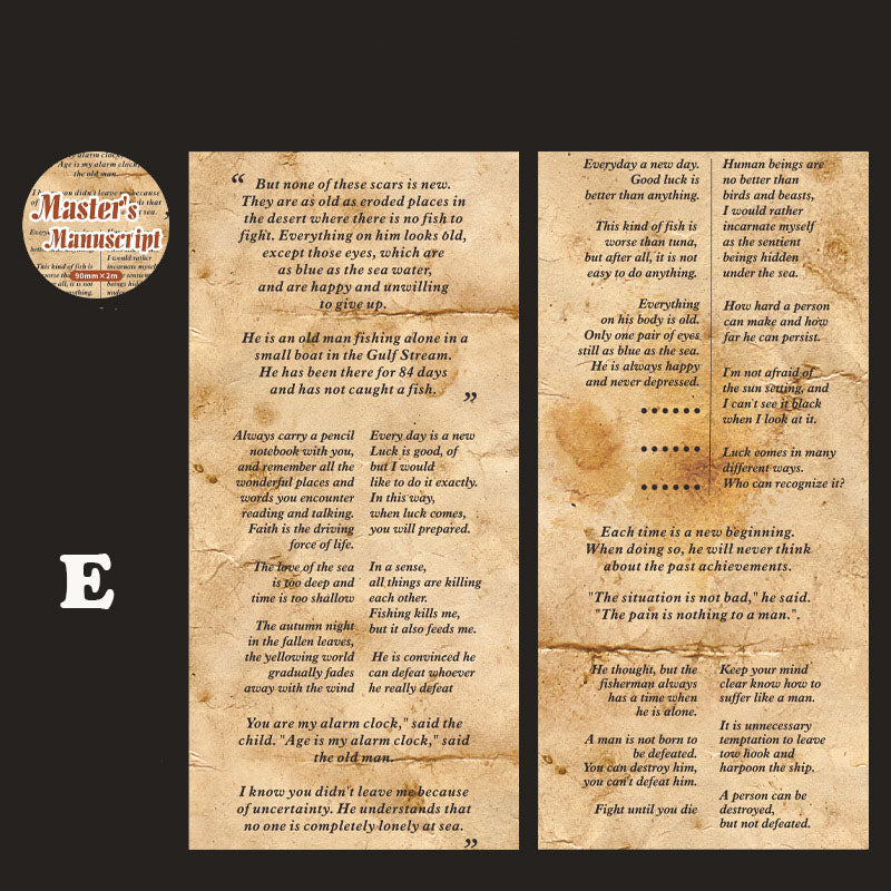 Master's Manuscript Washi Tape