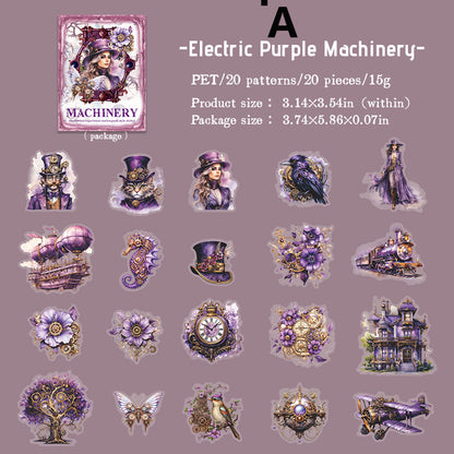 Mechanical Experiment Station Sticker 20pcs