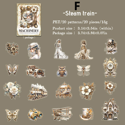 Mechanical Experiment Station Sticker 20pcs