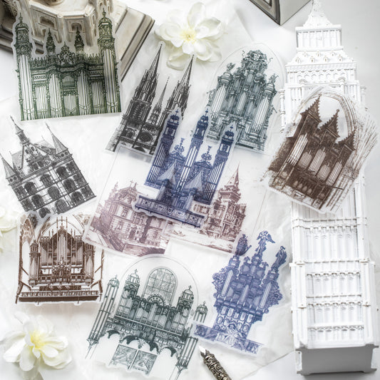 Medieval Castle Vellum Stickers 10pcs