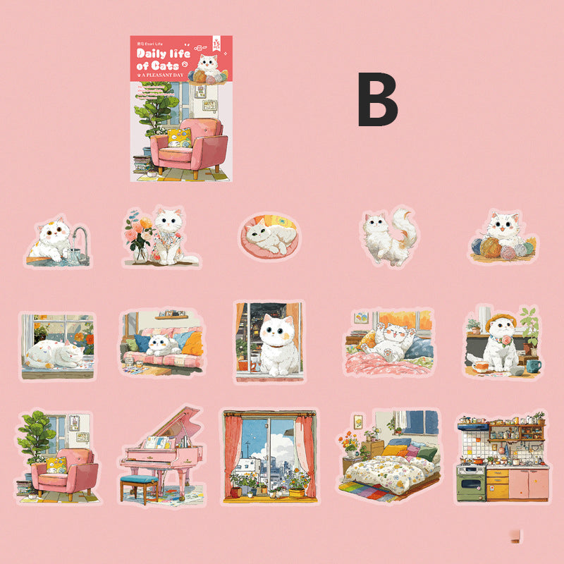 Meow Meow's Daily Life Sticker 15pcs