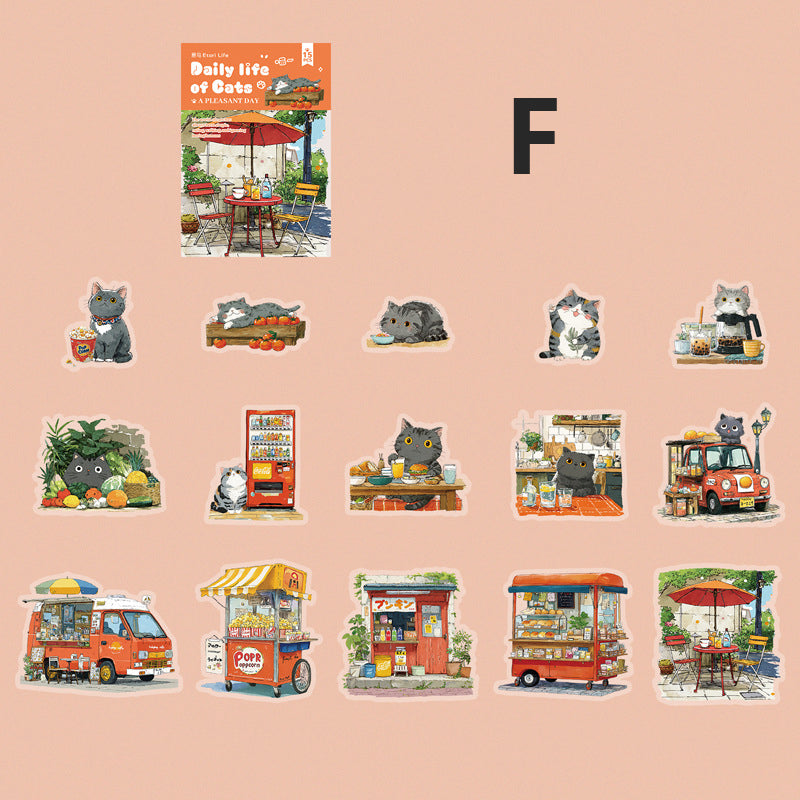 Meow Meow's Daily Life Sticker 15pcs