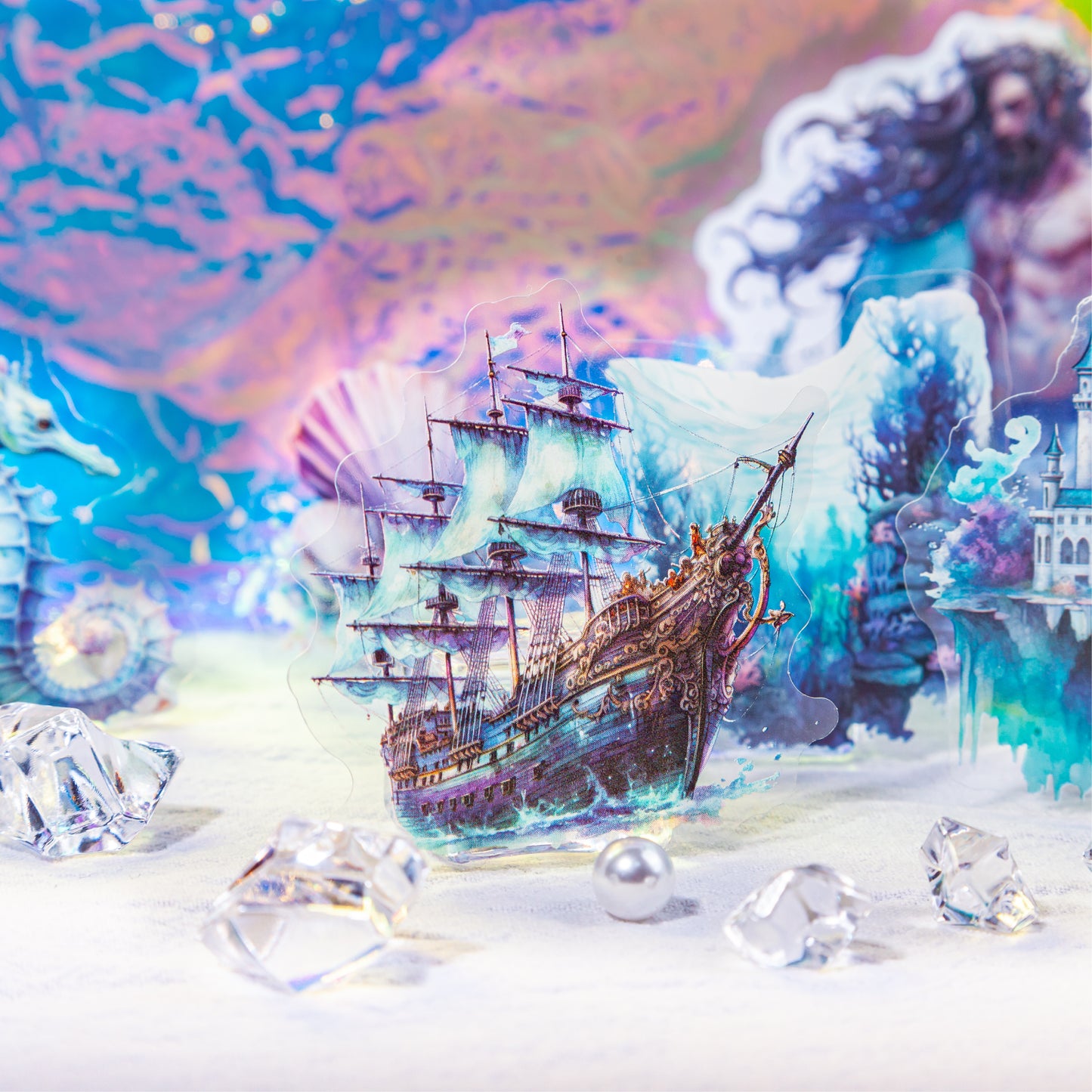 Mermaid Sea God Sticker 20pcs