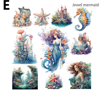 Mermaid Sea God Sticker 20pcs