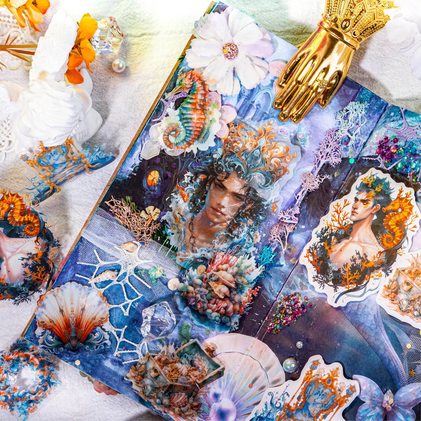 Mermaid Sea God Sticker 20pcs