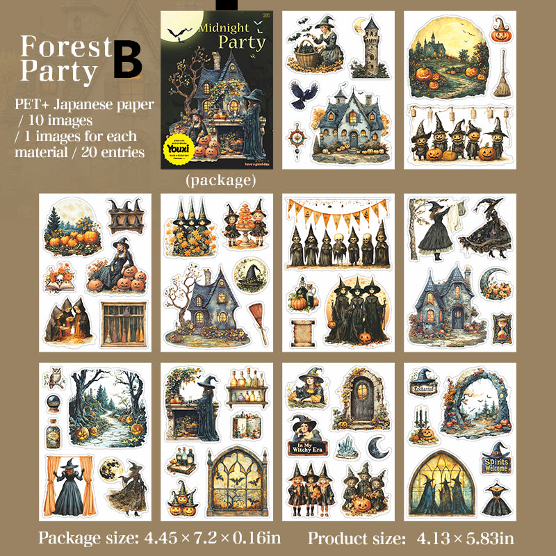 Midnight Party Sticker Book 20pcs