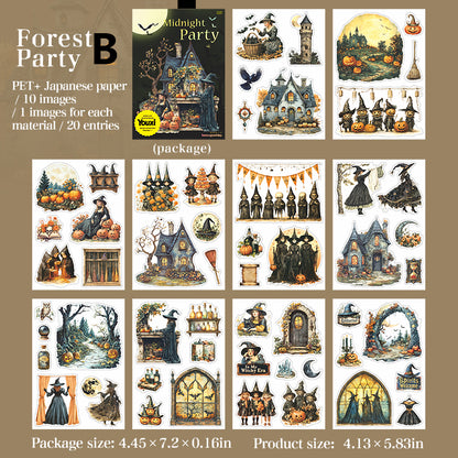 Midnight Party Sticker Book 20pcs