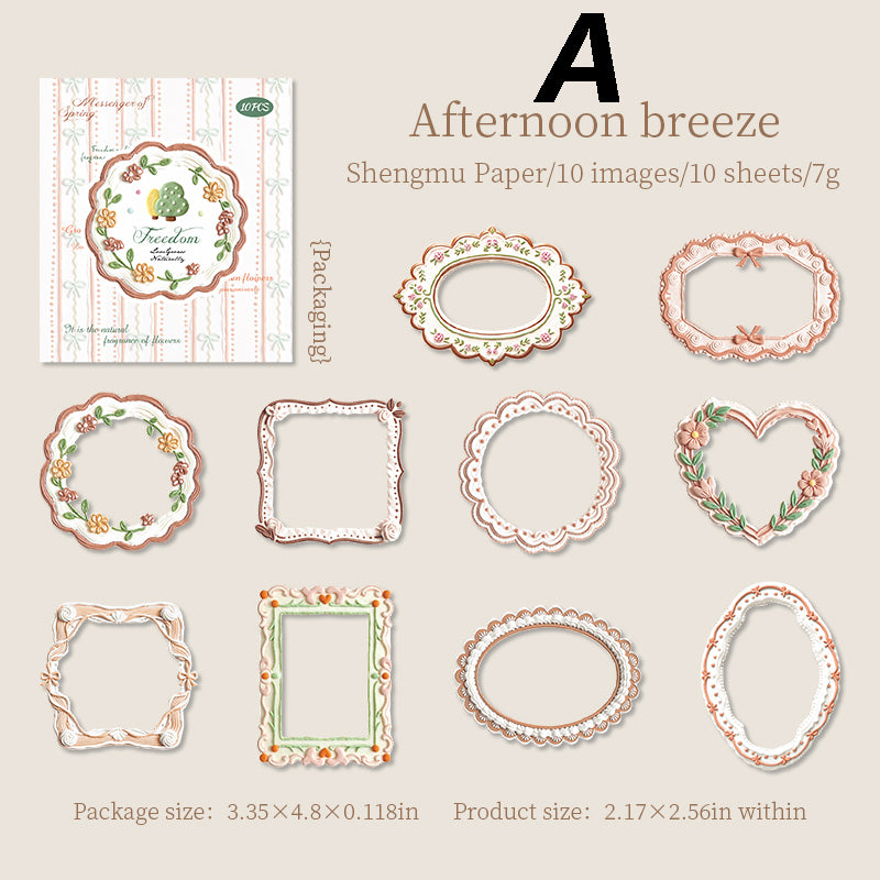 Milky white border collection  Sticker 15pcs
