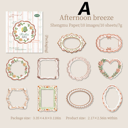 Milky white border collection  Sticker 15pcs