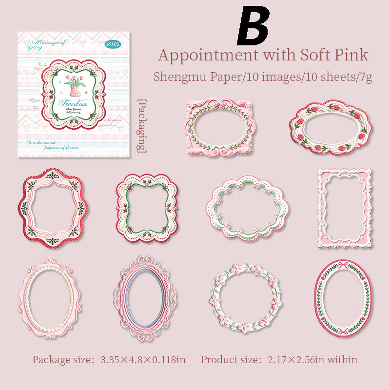 Milky white border collection  Sticker 15pcs