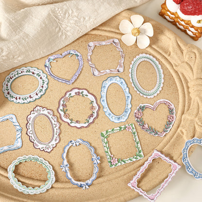 Milky white border collection  Sticker 15pcs