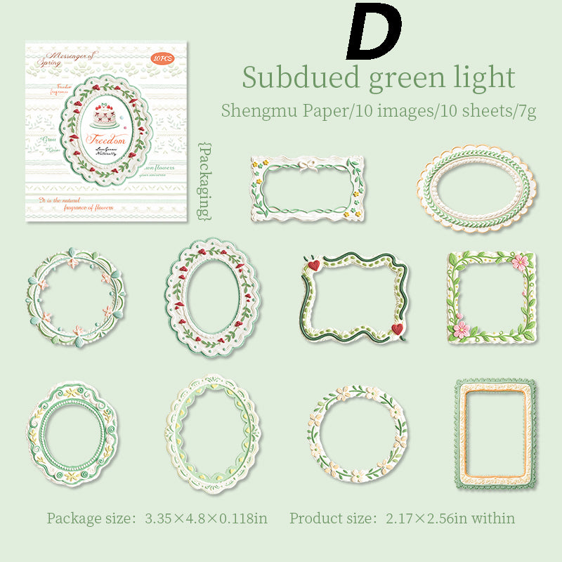 Milky white border collection  Sticker 15pcs