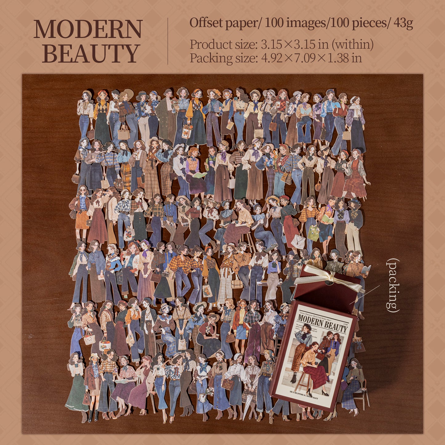 Modern Beauty Sticker 100pcs