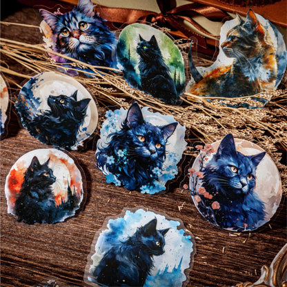 Moonlit Cat Stickers 20pcs