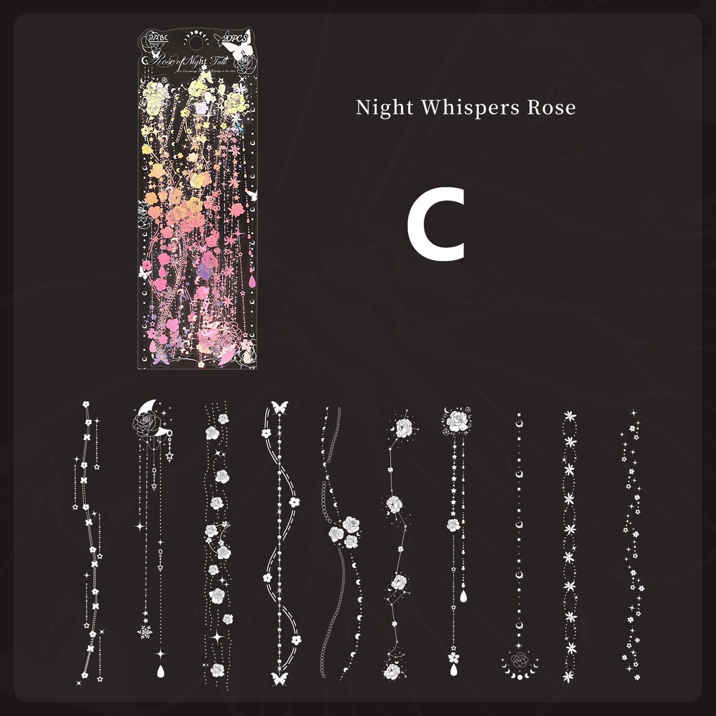 Moonlit Tidal Night Sticker 20pcs