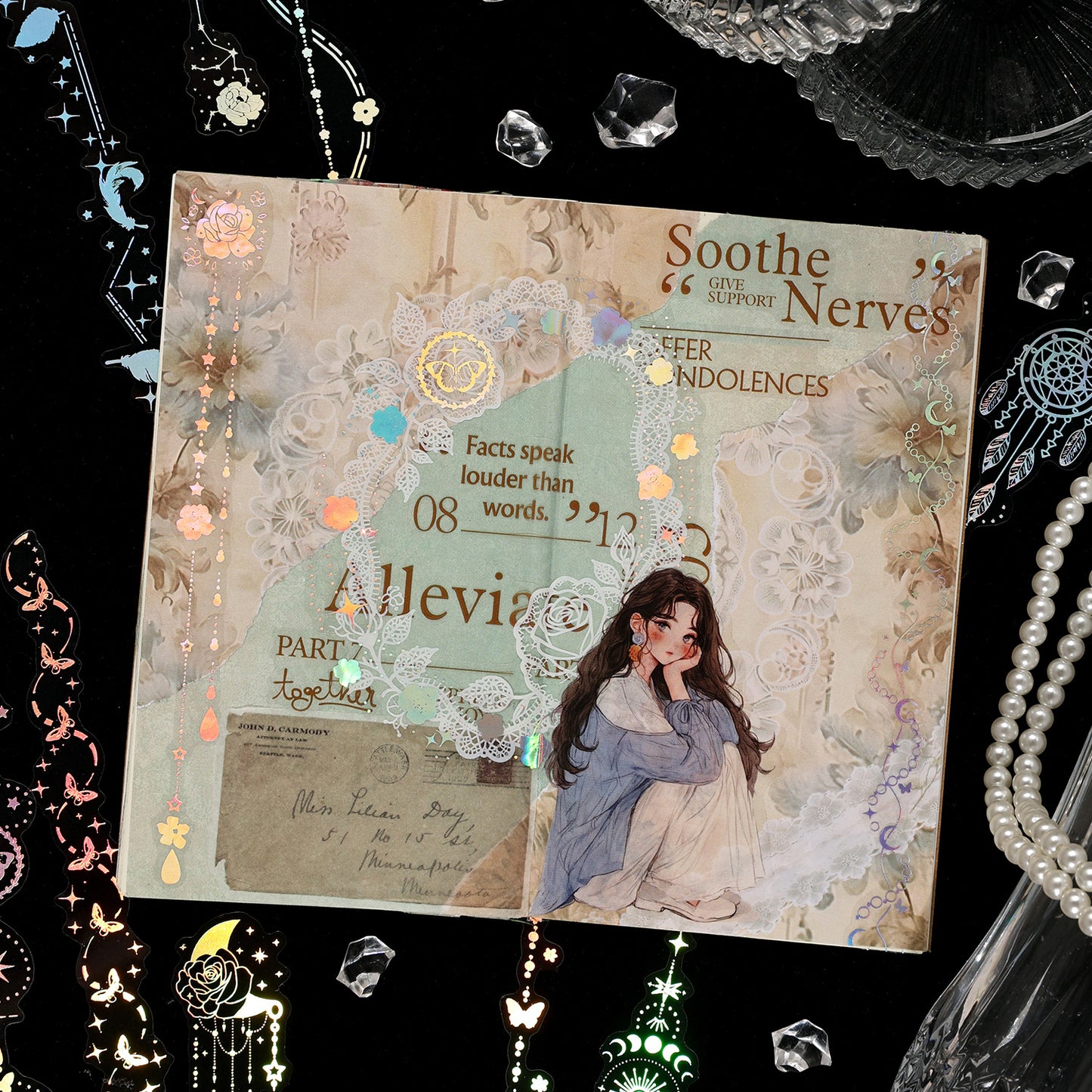 Moonlit Tidal Night Sticker 20pcs