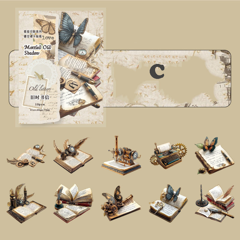 Mottled Old Shadow Sticker 10pcs