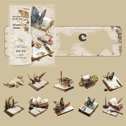 Mottled Old Shadow Sticker 10pcs