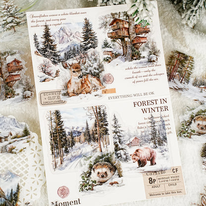 Mountains and Rivers in Art Sticker 20pcs