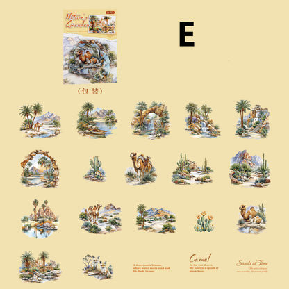 Mountains and Rivers in Art Sticker 20pcs