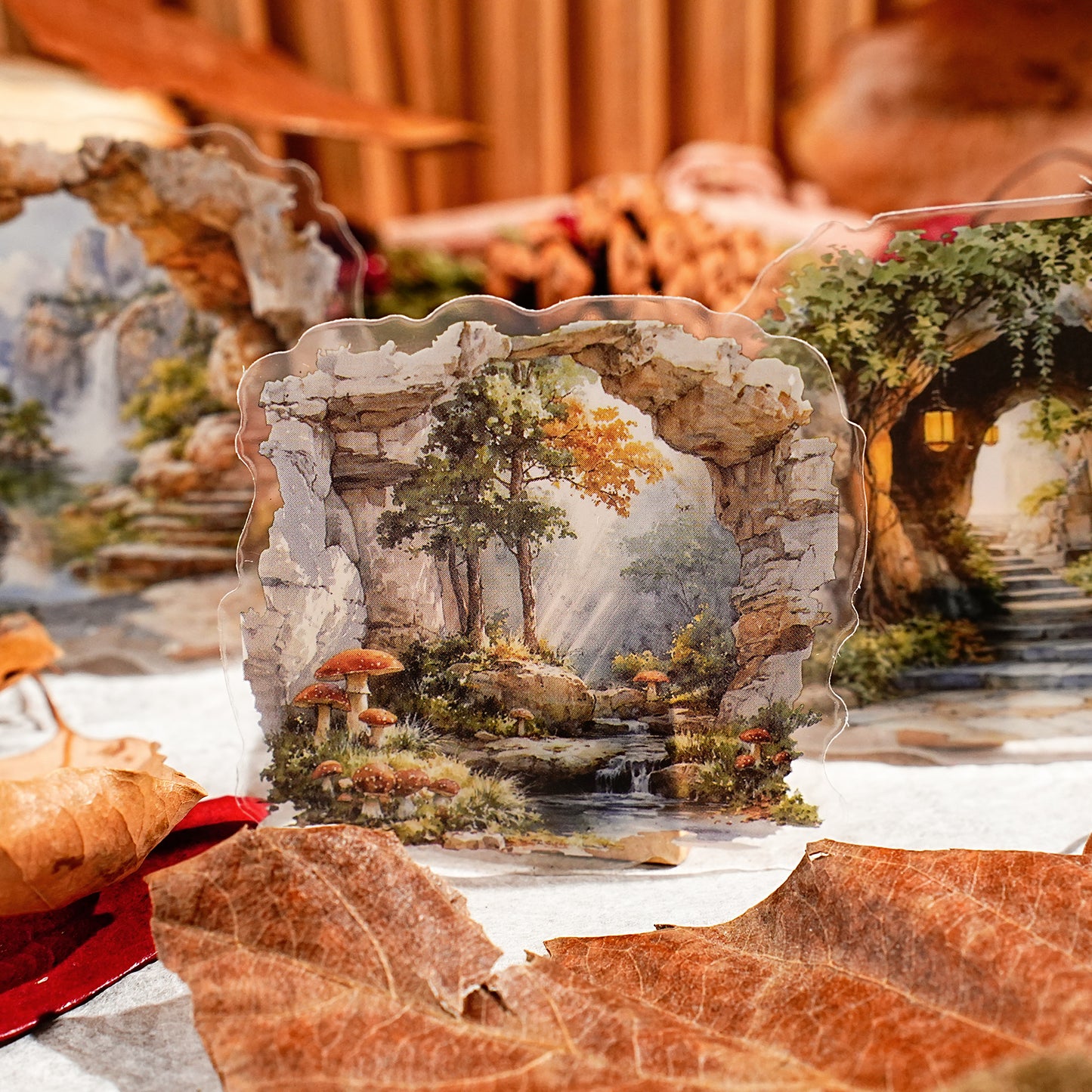 Mountains and Rivers in Art Sticker 20pcs