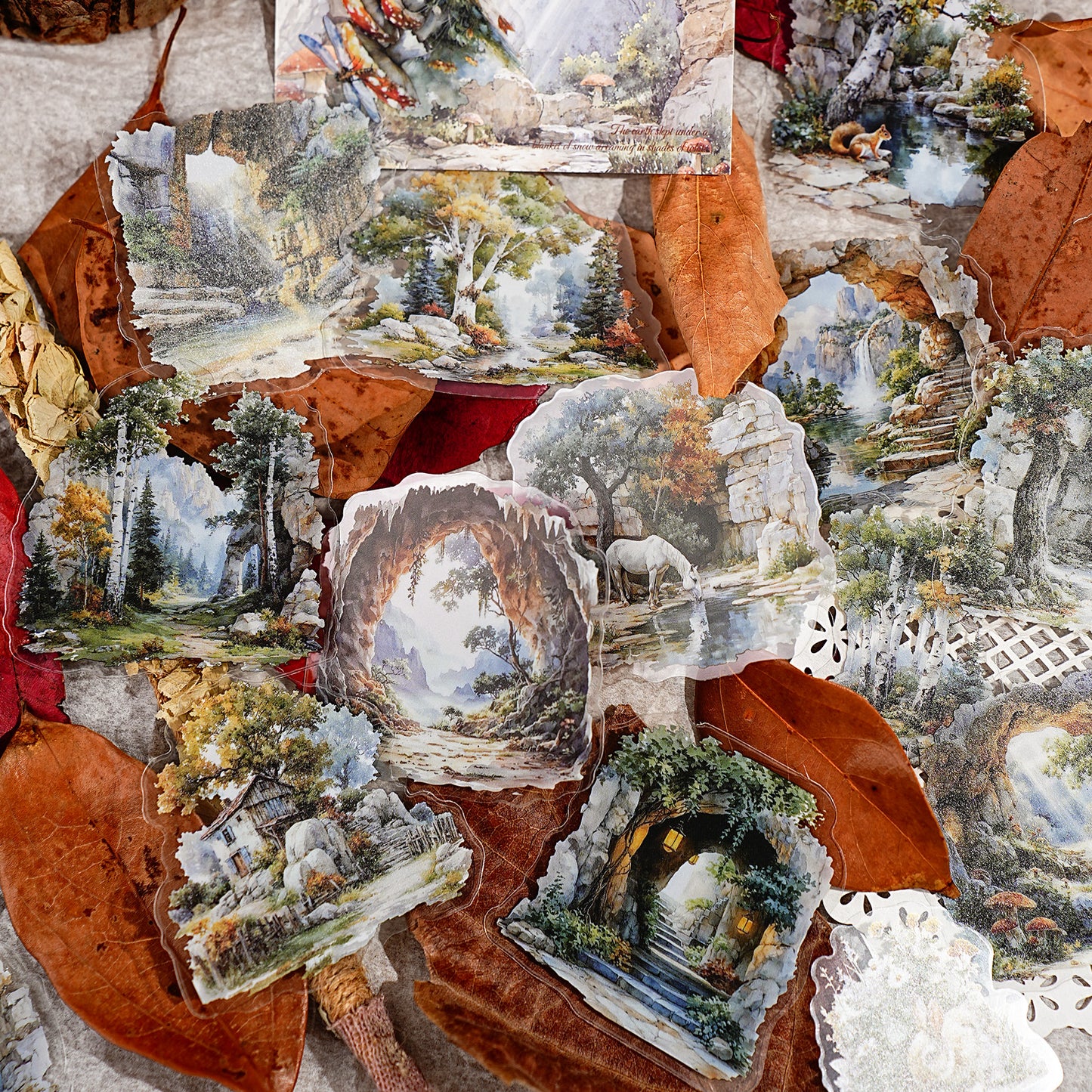 Mountains and Rivers in Art Sticker 20pcs