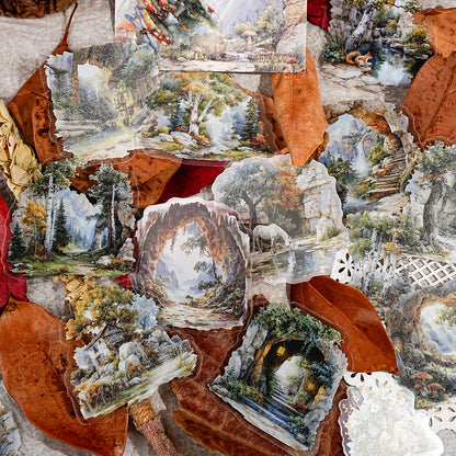 Mountains and Rivers in Art Sticker 20pcs