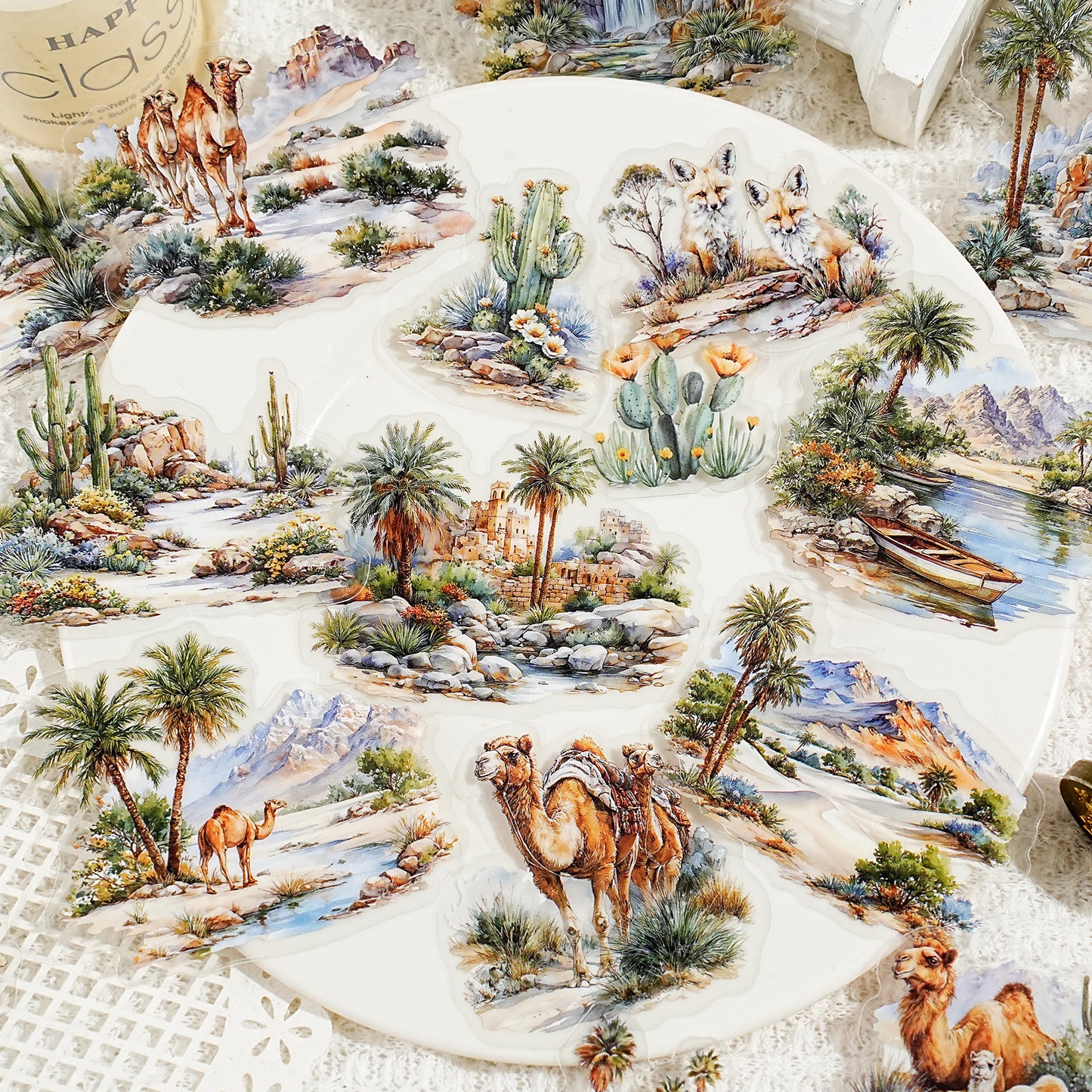 Mountains and Rivers in Art Sticker 20pcs