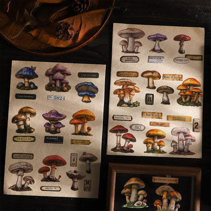 Mushroom Specimen Collection Sticker 25pcs