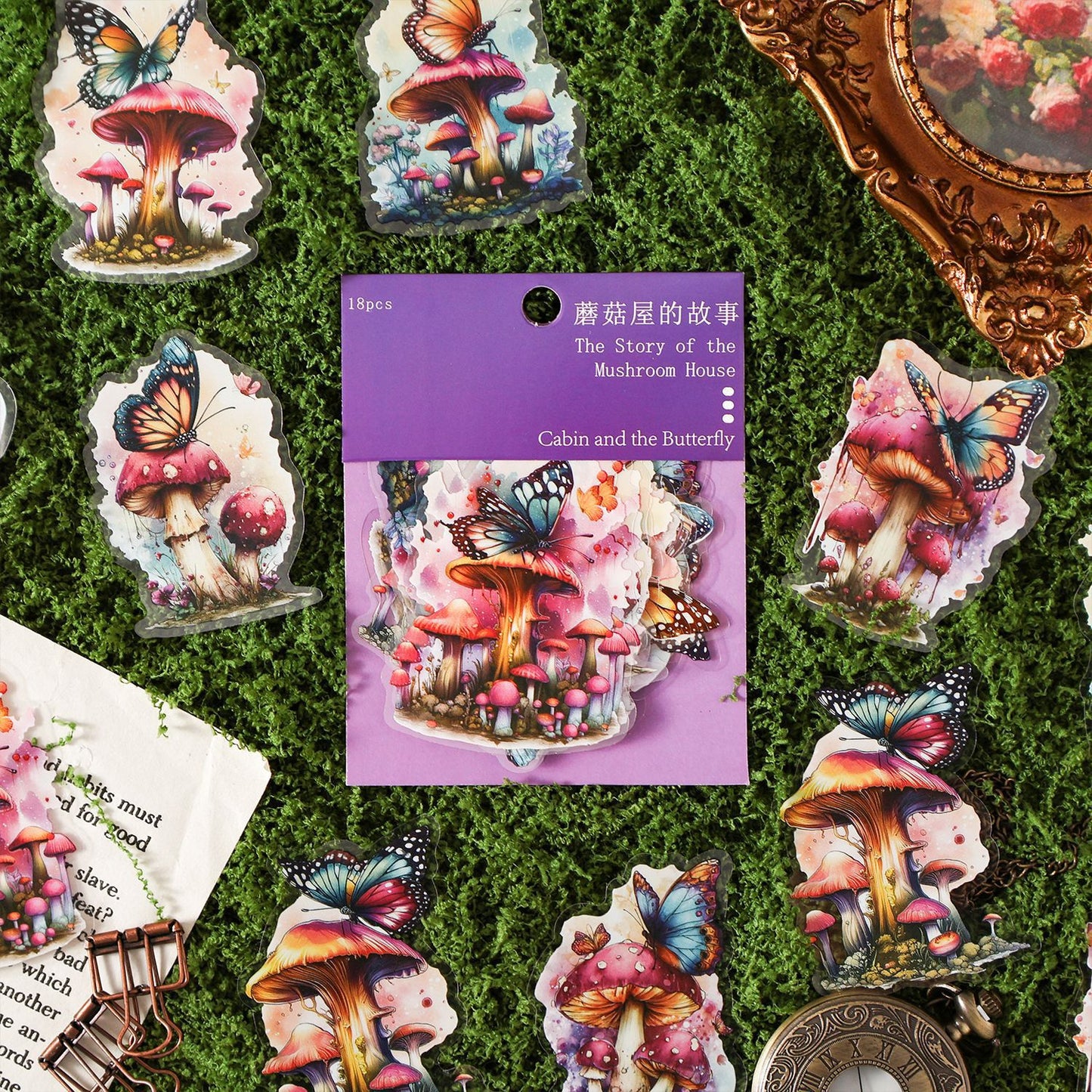 Mushroom Sticker 18pcs