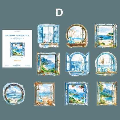 My Travel Window View Stickers 10pcs