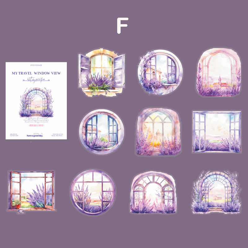 My Travel Window View Stickers 10pcs