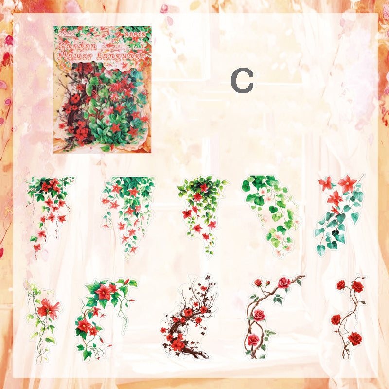 Flower Shallow Stickers 20pcs