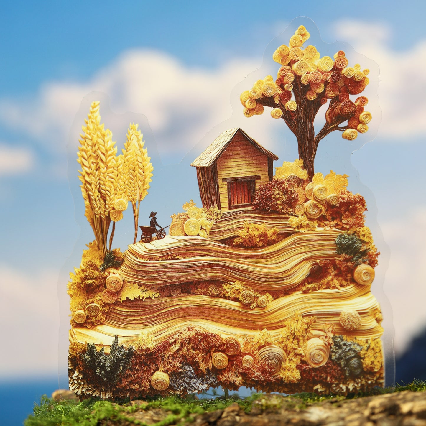 Large Size Natural Scenery Sticker 10pcs