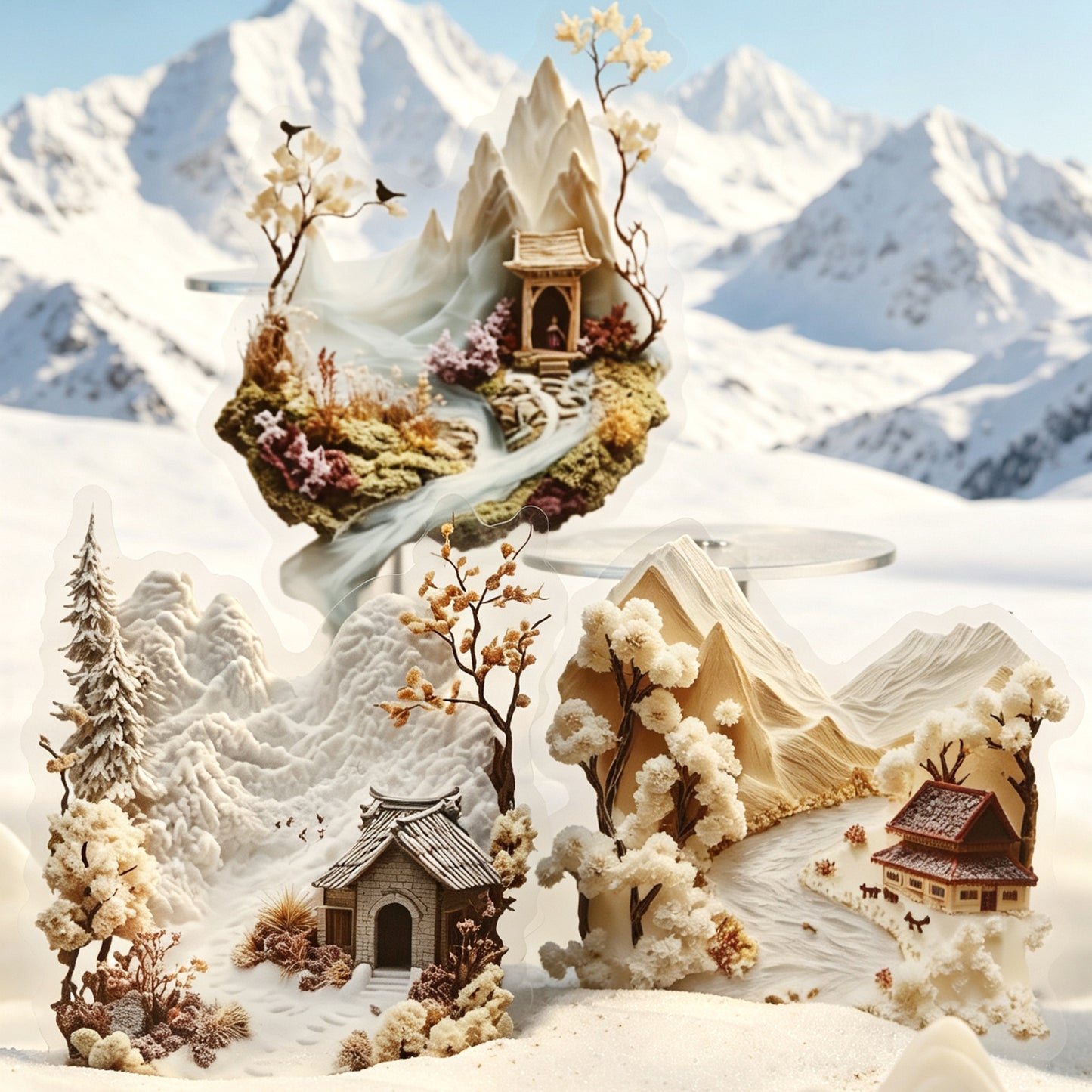 Large Size Natural Scenery Sticker 10pcs