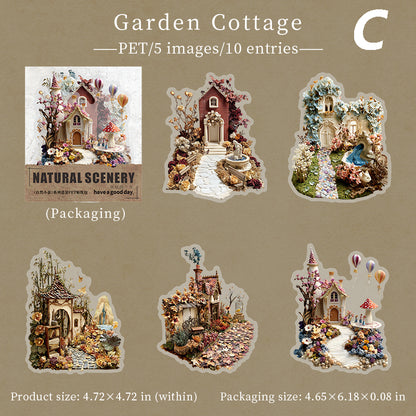 Large Size Natural Scenery Sticker 10pcs