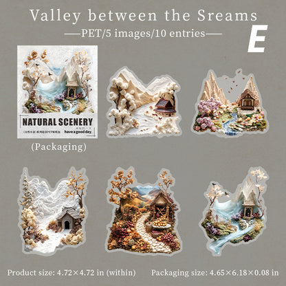 Large Size Natural Scenery Sticker 10pcs