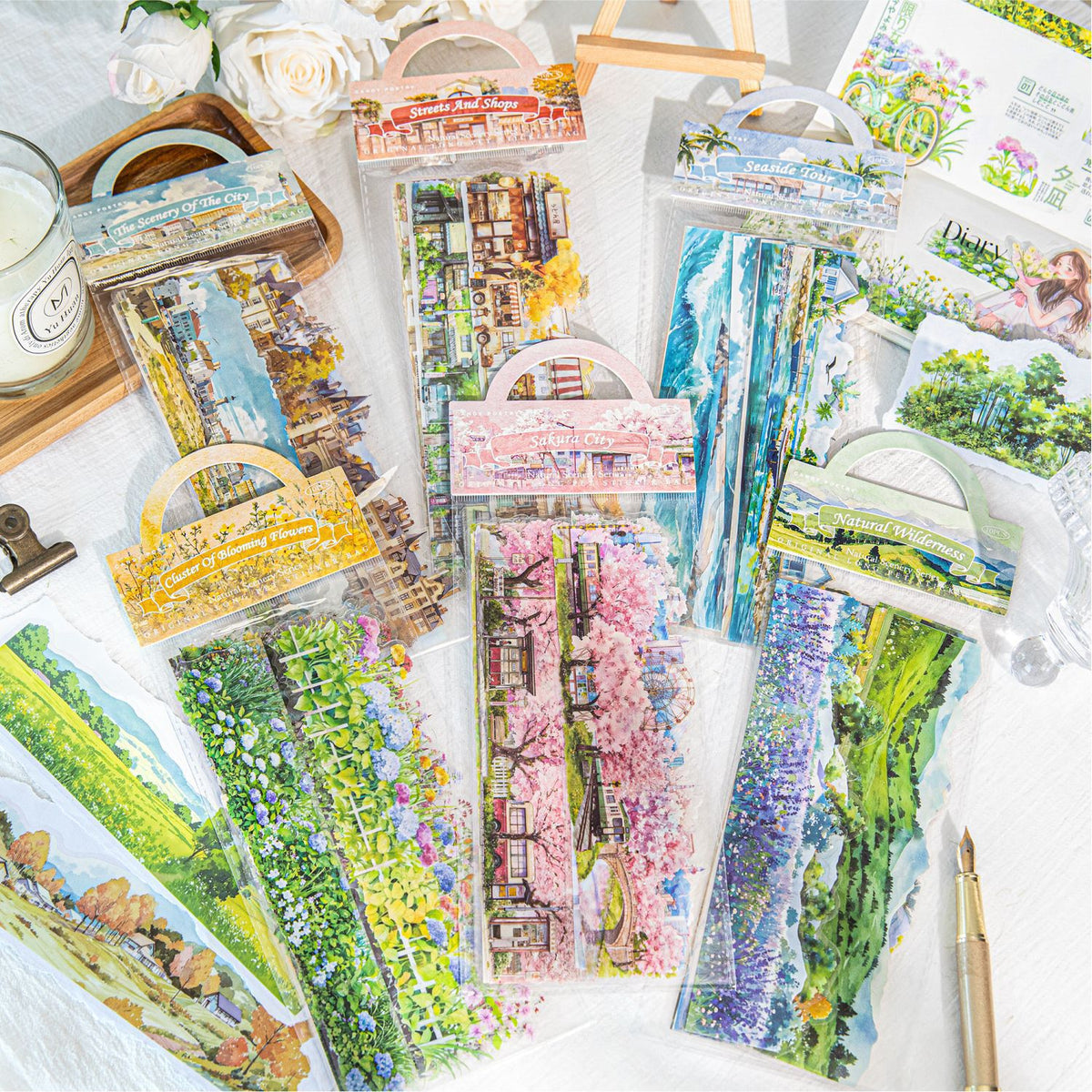 Natural Seenery Stickers 10pcs