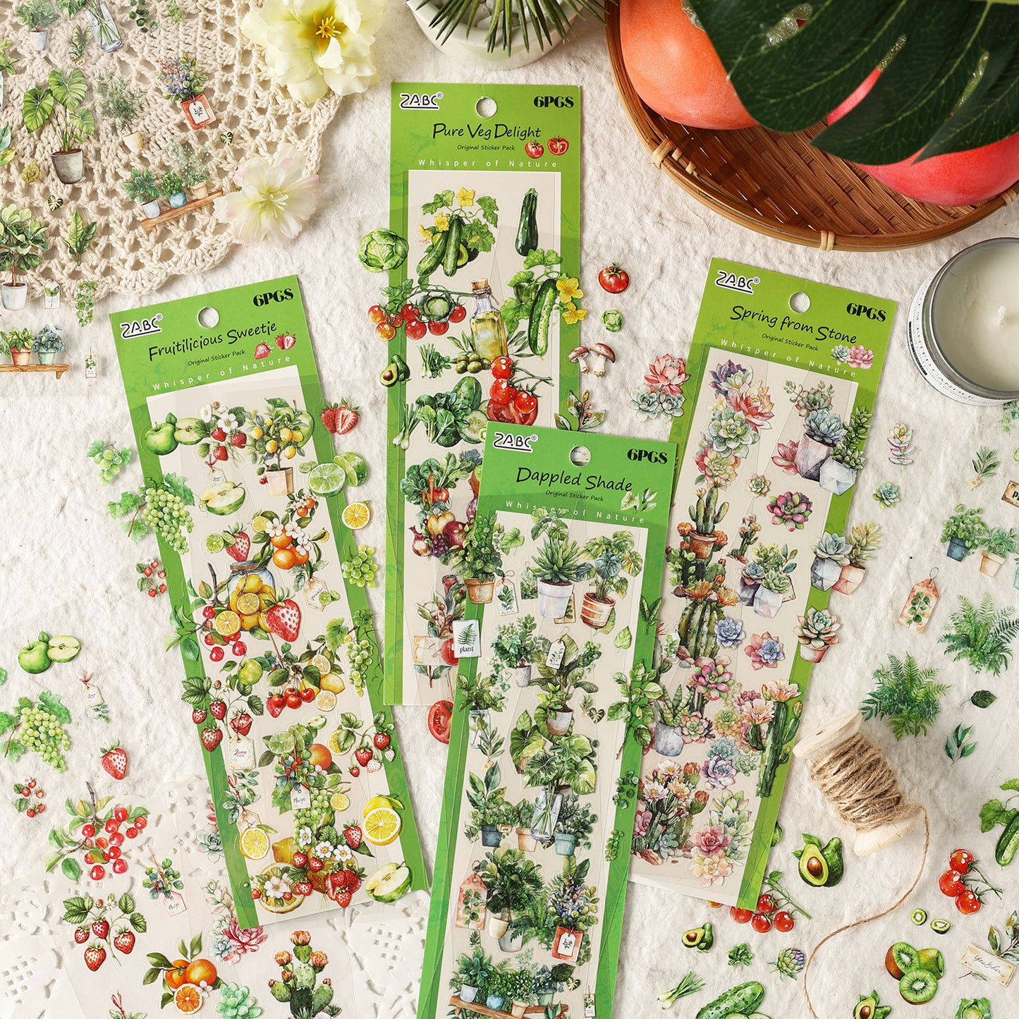 Natural Time Sticker 6pcs