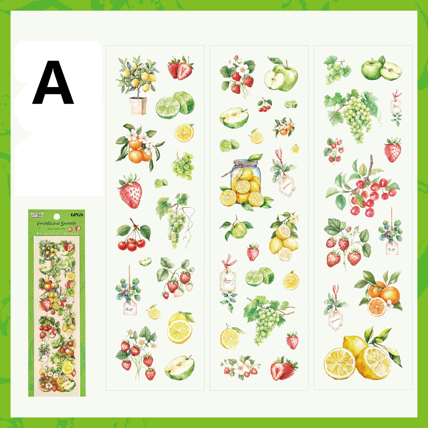 Natural Time Sticker 6pcs